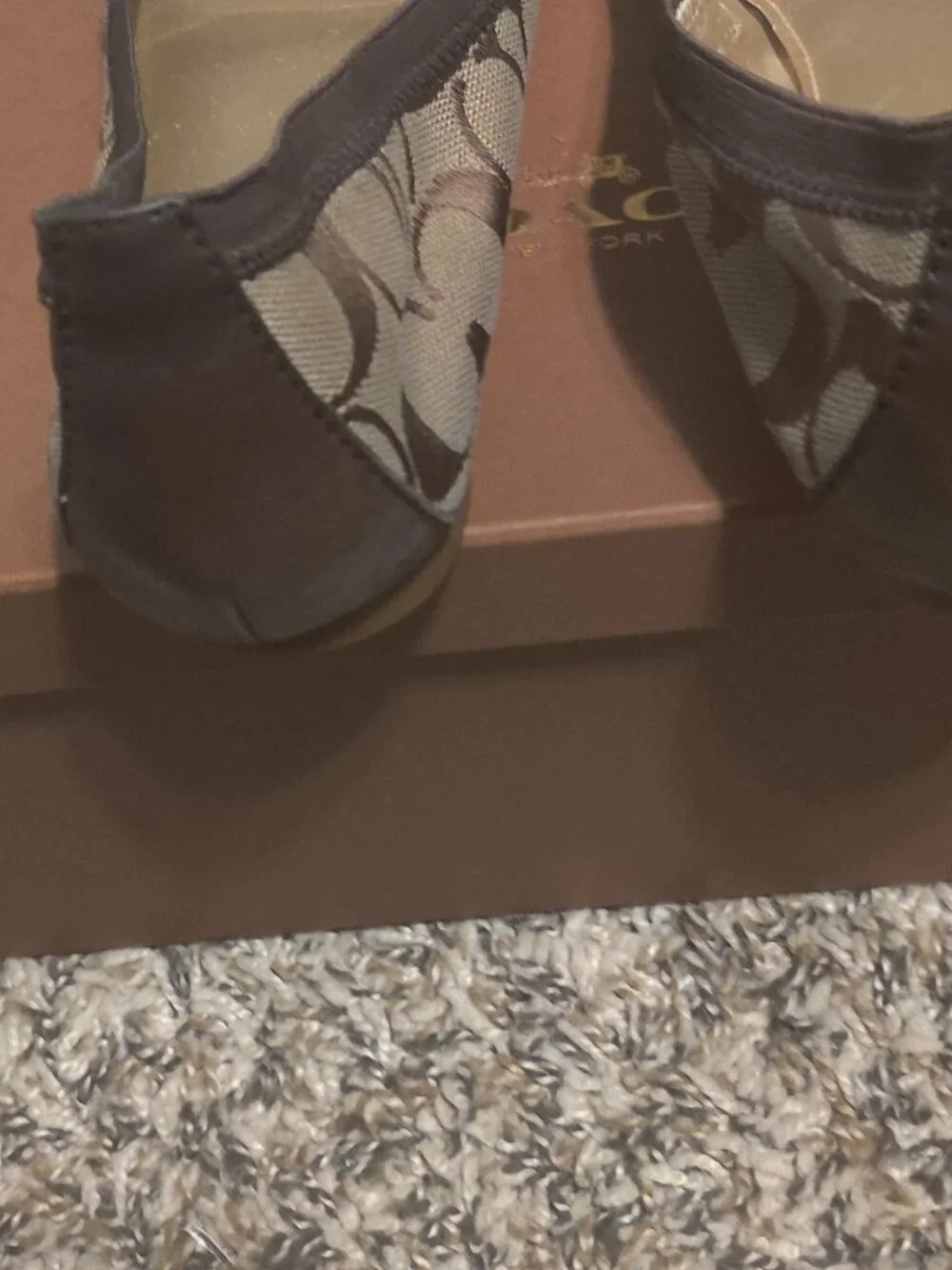 Coach Chestnut/Khaki Matte Calf Chelsey Flats Size 9M